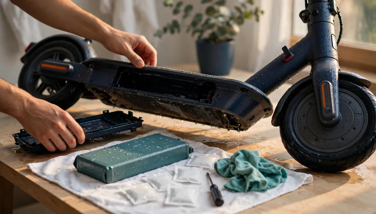Comment réparer une trottinette électrique qui a pris l'eau ?